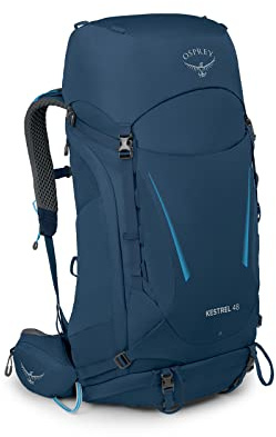 Osprey Kestrel Men's Backpack, 48L, Atlas Blue, S/M