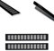 HOOZ Aluminium Lüftungsgitter Set 50 x 8 cm Schwarz - Türlüftung Paarweise in 500mm - Ideale Belüftung für Küche, Bad, Toilette, Schrank - Insektenschutz Stegblech Belüftungsgitter Abluftgitter