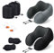 SOMLAW Cuscino da Viaggio, Set di 2 Cuscino Collo Memory Foam, Cuscino Cervicale Viaggio Portatile, Perfetto per Aereo Auto Ufficio, Inclusa Maschera per Dormir, Borsa per Trasporto