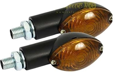 Cafè Race Frecce medium cateye universali nere con lente fumè omologate (2 pezzi)