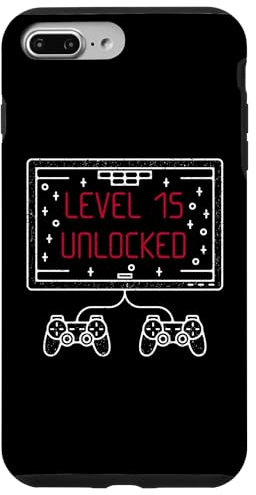 iPhone 7 Plus/8 Plus Level 15 Unlocked - Fifteenth Birthday Video Games Lover Case