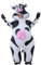 JOYBRO Disfraz Hinchable de Vaca para Adultos, Divertido Traje de Vaca Lechera para Hombre y Mujer, Ideal para Halloween, Carnaval, Cosplay y Fiestas Temáticas, Talla Única 160–190 cm