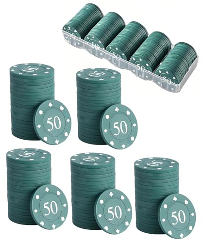 BAPPKON Juego de 100 fichas de póquer premium (con valor nominal), fichas de casino (100 amarillas) y caja de almacenamiento, fichas profesionales de 40 mm para Texas Hold'em, Blackjack y Game Nights