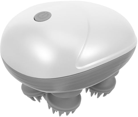 PENIKOKO Massaggiatore Elettrico per la Testa e Cuoio Capelluto Spazzola Massaggiante Impastante Wireless Dispositivo Portatile USB per Sollievo da Affaticamento e Relax Multifunzionale