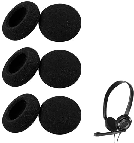 Ruvan 3 Pares Almohadillas De Repuesto Para Auriculares Para Sennheiser, Espuma Transpirable, Compatibles Con PC 2/PC 3/PC 5/PC 7 USB/PC 8 USB, Almohadillas Auriculares De Espuma Suave