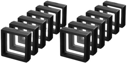 LCKKJHG Marco Flotante 10 vitrinas flotantes, Soporte de exhibición con Marco Flotante 3D, Organizador Caja Almacenamiento Joyas PE Transparente para Exhibición(10PCS (7X7cm))