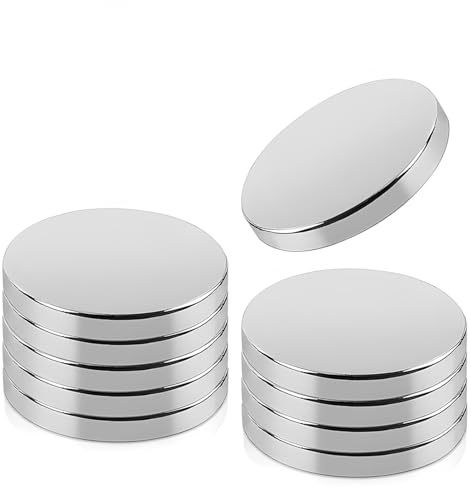 10 magneti potenti 20 x 3 mm, magneti tondi estremamente potenti, piccoli magneti al neodimio, per frigorifero, lavagna, ufficio, cucina e artigianato