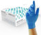 UNIGLOVES Guantes desechables de nitrilo Unicare para exploración - Guantes médicos multiuso sin polvo - Caja de 100 guantes, color azul, talla extra pequeña (GS0031)