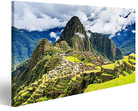 islandburner, Bild auf Leinwand Machu Picchu, Peru. UNESCO-Weltkulturerbe. Eines der neuen Sieben Weltwunder der Welt Wandbild Leinwandbild Kunstdruck Poster 100x57cm