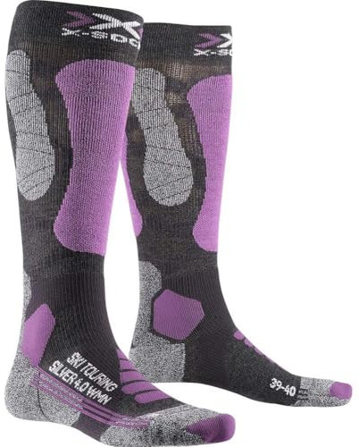 X-Socks SKI TOURING SILVER 4.0 WMN ANTHRACITE MELANGE/MAGNOLIA - 37-38