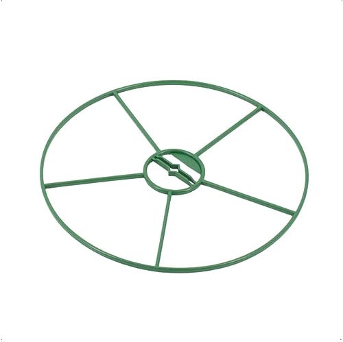 Staudenhalter 3er-Set (Rund, Kunststoff) in Grün, Durchmesser: 30 cm, Pflanzenstützen, Staudenstützen, Pflanzenringe, Rankhilfen, Blumenstütze, Pflanzenhalter