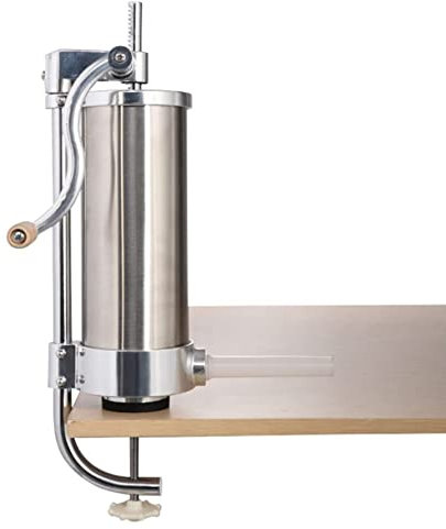 Machine à Saucisse en Acier,Poussoir à Saucisses Viande,en Aluminium Inoxydable à Saucisse Manuel,Machine à Saucisse Verticale, Remplissage de Saucisse en Acier Inoxydable (Vertical (3L))
