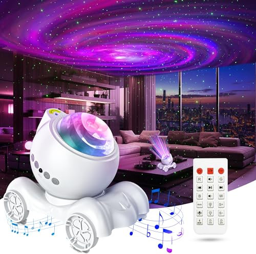 Galaxy Projector, ENOKIK Star Projector, Built-in Bluetooth Speaker, Night Light Projector for Kids and Adults, Aurora Projector with White Noise for Decoration