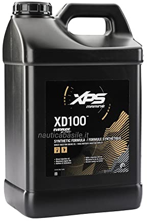 Olio XD100 per motori fuoribordo 2 tempi a iniezione Evinrude ETEC G1 e G2 100% sintetico (XD100-2.5 U.S. Gal / 9,45 L)