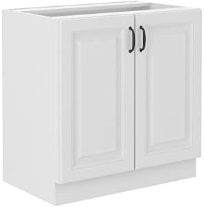 Kuechen-preisbombe Unterschrank 80 cm Stilo Weiss Küchenzeile Küchenblock Küche Einbauküche