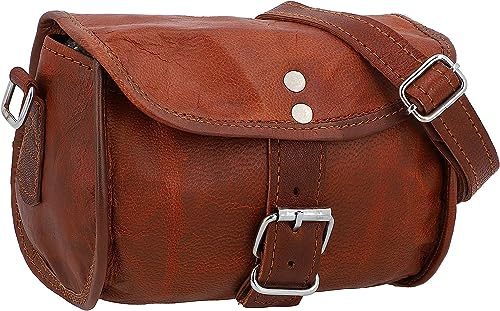 Sacoche de vélo en cuir American Blue - Sacoche de guidon, sacoche de selle, sac à bandoulière en cuir vintage marron