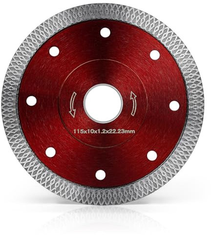 Flintronic Disco da Taglio Diamantato, Disco Diamantato, 1 Pezzi 115mm Cemento Glass Cutting Disc, per il Taglio di Porcellana, Ceramica Dura, Piastrelle, Marmo, Granito, Professionale Secco e Umido