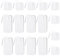 Stonenect Elektroden Pads Wiederverwendbare Nietenpads Selbstklebende Pflaster Ersatz-Klebepads Kompatibel mit TENS/EMS-Geräten Elektrostimulatoren 2mm Stiftverbinder (8Stücke 5x5cm + 8Stücke 5x10cm)