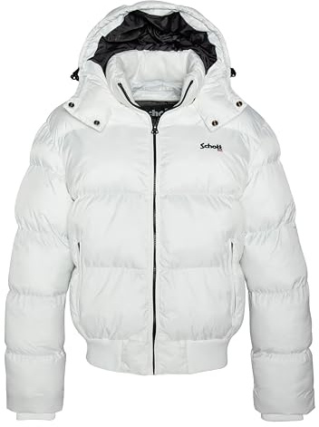 Schott Nyc Mixte Doudoune A Capuche Avec Bord Cote CHICAGO Schott
