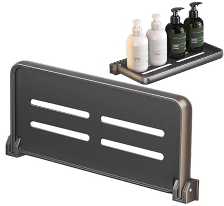 Rack da parete pieghevole in alluminio per camper - Accessorio essenziale per camper | Organizzazione interna Spazio Salvataggio galleggiante versatile | Mensola pieghevole per camper - mensola