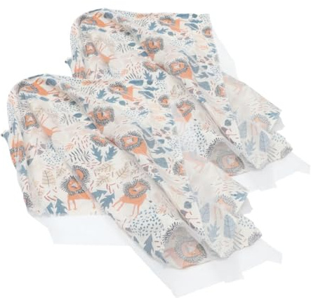 2 Pièces Allaitement Muslin de Écharpes Respirantes pour Allaitement Protection de Déplacement de Poussette Écharpe