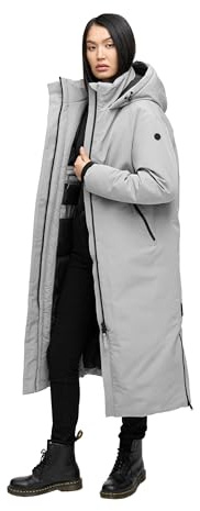 Navahoo Damkappa med magnetisk täcklist och ryggsäckshållare, varm vinterjacka, snövakt 14 XS-5XL, GRÅ, S