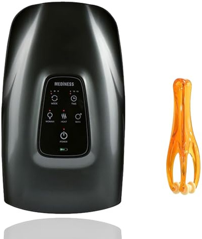 Elektrische Handmassagegeräte, Hand-Massagegerät mit Wärme und Pressfunktion, Kabellos Finger Massagegerät mit 3 Massagemodi 3 Temperaturen, für Frauen und Männer