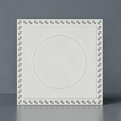 Panneau D'accès Circulaire Dissimulé for Cloisons Sèches, Couvercle de Trappe D'accès Pouvant Être Peint, Porte D'accès au Plafond Amovible en PVC(35cm/13.8in)