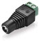Niedervolt Adapter (Terminalblock 2-polig auf DC-Hohlbuchse), 5,5x2,1mm, schwarz