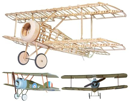 Your Day Mate Kit pour modèle réduit d'avion Sopwith Camel Slow Flyer, échelle 1:20, envergure 380 mm, kit de Construction de modèle d'avion RC, Avion en Bois à Construire soi-même