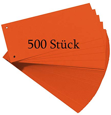 Herlitz 10843647 Trennstreifen, 100-er Packung, Orange (5er Pack)