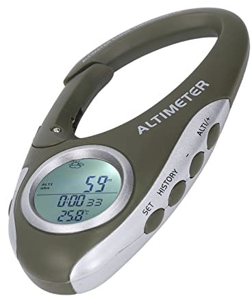 AMTAST Digitales Barometer, Höhenmesser, Multifunktions-Thermometer, Metrischer Höhenmesser mit Hintergrundbeleuchtung für Klettern, Camping, Outdoor-Sportarten