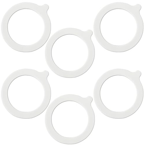6 Piezas Junta de Silicona de Repuesto,sellos de silicona,Junta de Goma | Hermética reutilizable para Tapa de Tarro Mason,Gomas para Tarros de Cristal Sellos de Goma Reutilizables A Prueba de Fugas