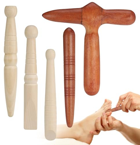 Yimomoyi Bois de Massage, Stylo d'Acupression, Appareil de Massage pour les Pieds, Bâton d'Acupuncture pour Soulager la Douleur des Épaules et du Dos
