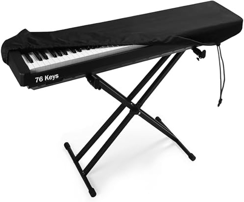 Musiin Home Studio - Copertura antipolvere per tastiera di pianoforte a 76 tasti, compatibile con KRONOS61, Pa5X61, Pa1000/700/600/300, NAUTILUS 61, E-X50, PSR-SX600, chiusura con cordino elastico,