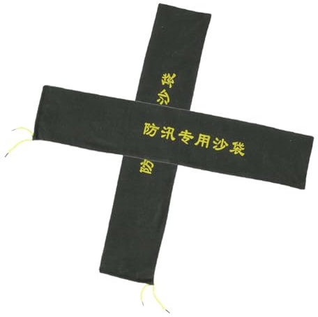 HOMSFOU 2pcs Flood Control Sandbags Reusable Water Stopper Bags for Hurricane Protection Heavy Duty Material for Door Water Barrier Scenario