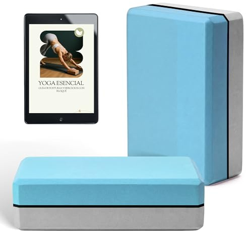 MOLIMILL® Bloque Yoga 2 Unidades Espuma EVA | Ladrillo Pilates + Ebook