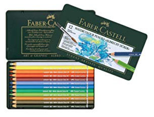 Faber-Castell Künstler-Aquarellstift ALBRECHT DÜRER®,12 Farben sortiert im Metalletui; Packungsinhalt: 12 Stück