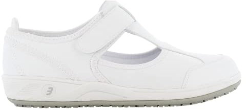 SAFETY JOGGER Arbeitsschuhe Damen Oxypas 38 EU Weiss - Camille - Leichter, Bequemer Sicherheitsschuh mit Klettverschluss, ideal für Pflege, Küche oder Innenbereich, rutschfest
