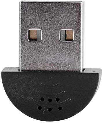 ciciglow Mini Microphone USB, Adaptateur de Microphone omnidirectionnel à 360 ° Compatibilité puissante Plug and Play pour Le Chat sur PC, l'enregistrement, etc.(Black)