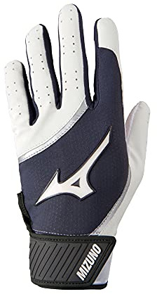 Mizuno MVP - Guanto da baseball per adulti, colore: bianco/grigio, taglia M
