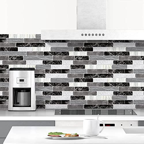 WENMER Kitchen Peel and Stick Backsplash Wallpaper, Waterproof Bathroom Wall Paper, Self Adhesive Removable Wallpaper for Kitchen Backsplash, Tile Contact Paper for Countertop, 17.7x 118