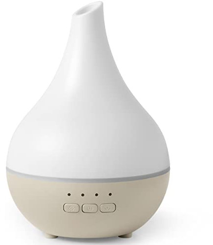 Salter EE7096NUDSTKEU7 Teardrop Aroma Essential Oil Mist Diffuser With Timer, USB Ultrasonic Electric Aromatherapy, 120ml Water Capacity, Colour Changing LED Lights, Home Aromatic Wellness