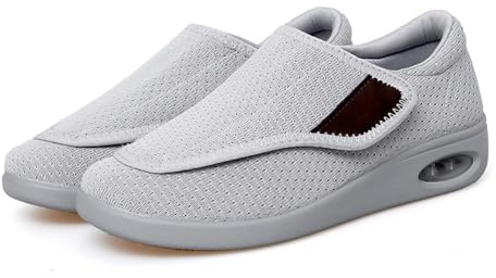 Scarpe Terapeutiche per Diabetici da Donna Scarpe da Corsa Alluce Valgo Piedi Gonfi, Scarpa da Ginnastica Leggere E Traspiranti Antiscivolo Scarpa Ortopediche per Artrite Edema,Gray-36 EU