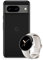 Google Pixel 8 – Unlocked Android smartphone with advanced Pixel Camera, 24-hour battery and powerful security – Obsidian, 128GB Smartwatch, Silver with Chalk Strap