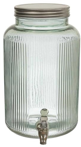 COOK CONCEPT, KA0234, Fontaine en verre ciselé 4L, élégante et sophistiquée, idéale pour servir des boissons lors de fêtes et réceptions, ajoutant une touche décorative à votre table 4L