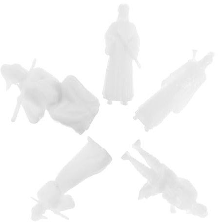 Milisten 5pièces Figurines Miniatures Guerriers Chinois Anciens Décor Micro-Paysage Résine Art Mural Mini Paysage pour Bonsaï Et Terrariums Ornement Culturel pour Jardin Bureau