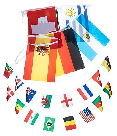 GAROZATION 32-länder-flaggen-dekoration Fußball-cup-banner Für Sportveranstaltungen Raumdekoration