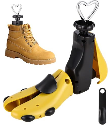 Zhufas Schuhspanner, Herren Damen Stiefelspanner, Stiefelspanner mit Schuhlöffel, 4-Wege Kunststoff & Metall Schuhdehner, Schuhweiter für Einstellbare Länge und Breite Schuhstrecker.(40-48)