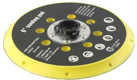 BDAYEK Polishing pads 150mm Sander Backing Pad 17 Holes Sanding Disc for Orbital Sander Grinding Pad Replacement Sander Pad Abrasive Tools Plastic